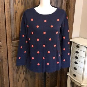 Lightweight sweater in cute polka dot print!